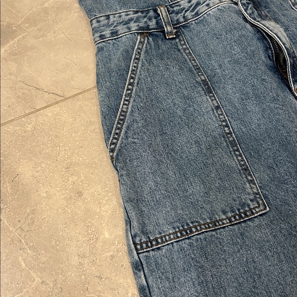 EUC Lulus Fresh Perfection Light Wash Bustier Sleeveless Denim Jumpsuit - Picture 9 of 10